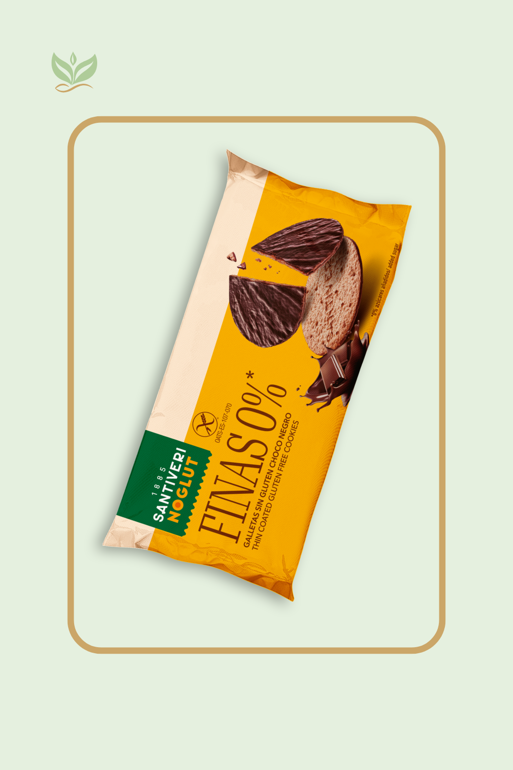 Galletas finas 0% azúcar chocolate negro sin gluten SANTIVERI
