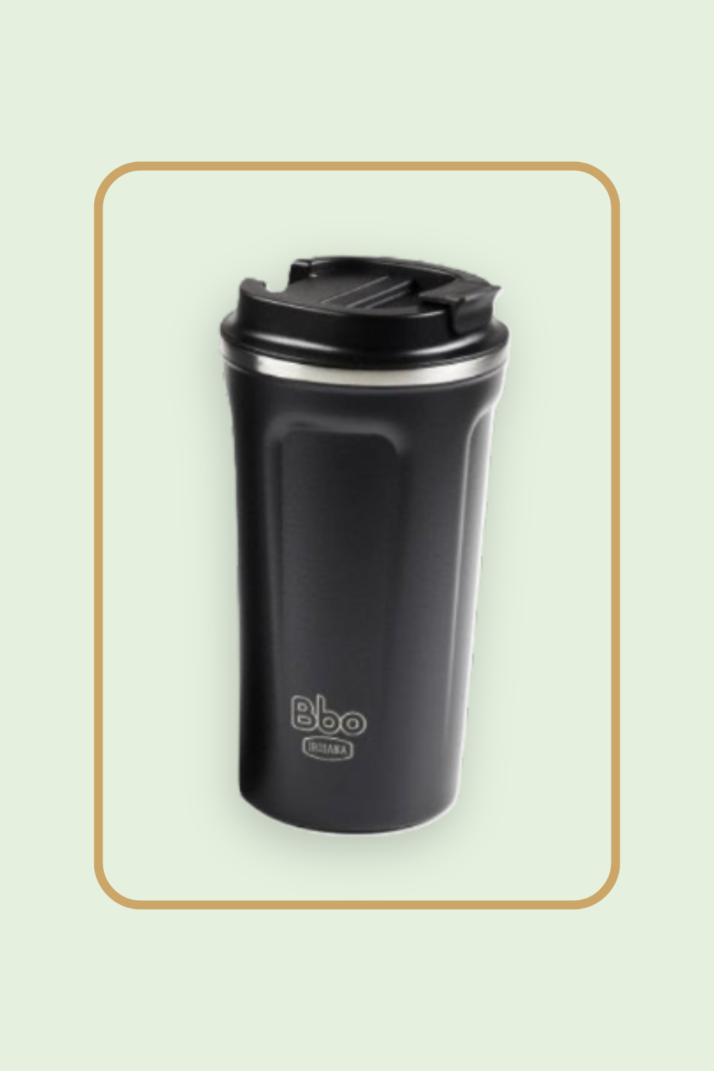 Vaso Termo 450 ml acero inox negro IRISANA